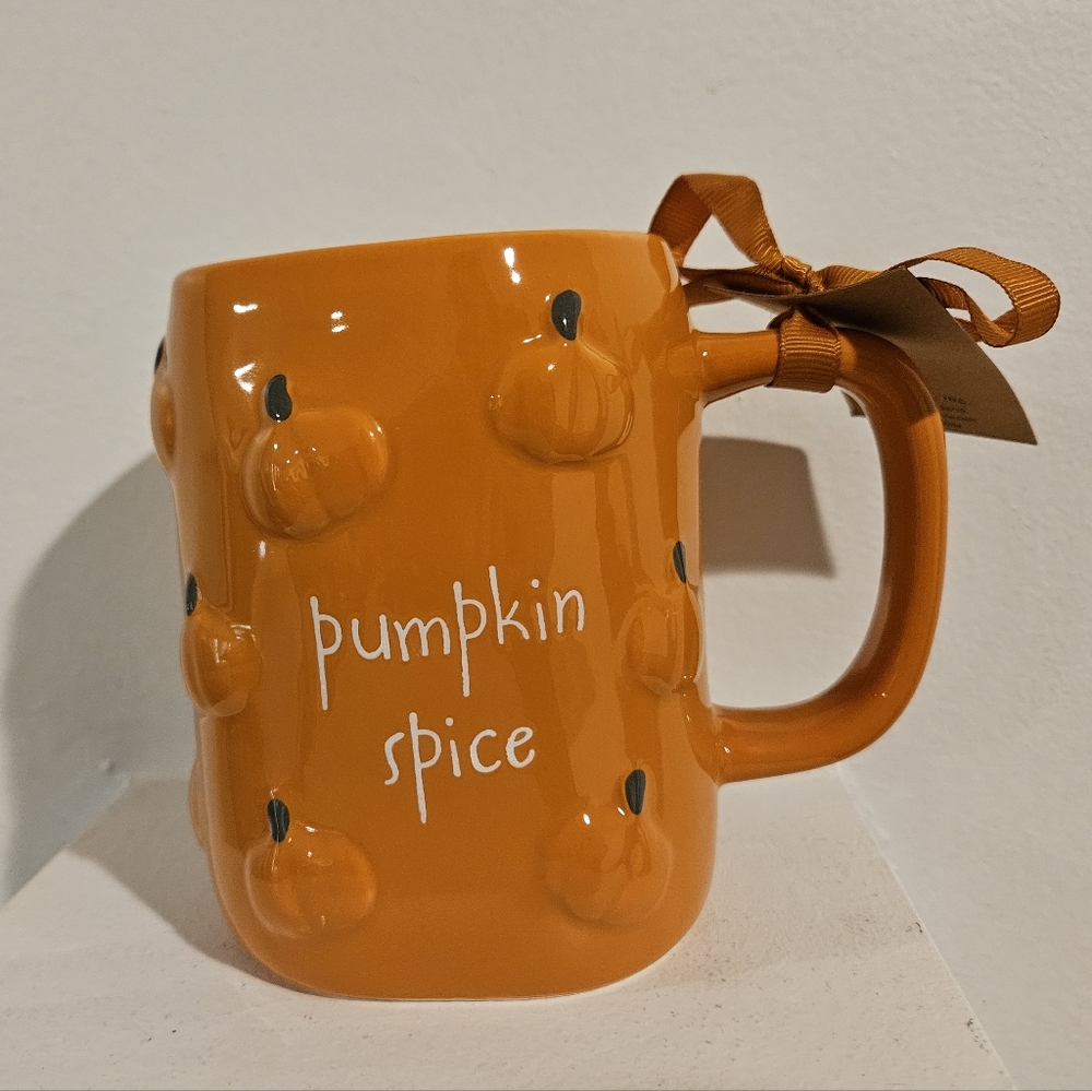 Rae Dunn Autumn Collection Pumpkin Spice Orange Mug